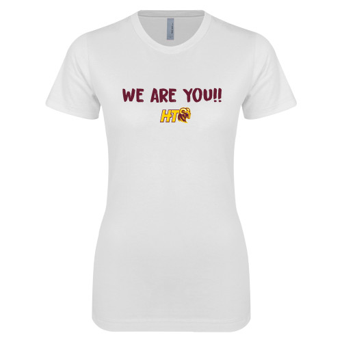  Next Level Womens White Boyfriend Tee - We Are Ayou!
