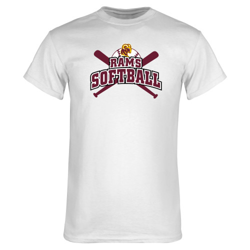  White T Shirt - RAMS Softball