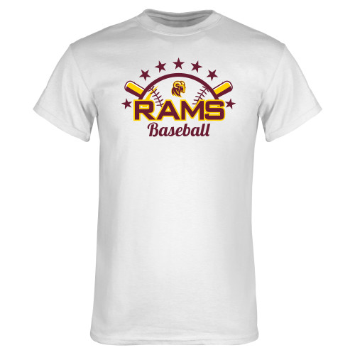  White T Shirt - RAMS Baseball