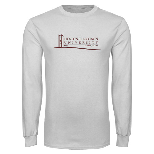  White Long Sleeve T Shirt - Institutional Mark