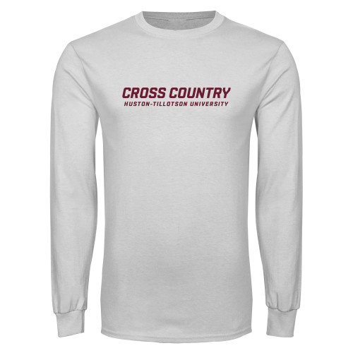  White Long Sleeve T Shirt - Cross Country