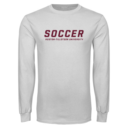  White Long Sleeve T Shirt - Soccer