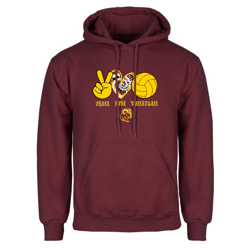  Maroon Fleece Hoodie - RAMS Volleyball