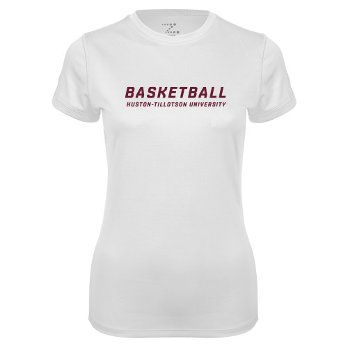  Womens White Performance Tee - Basketball