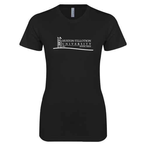  Next Level Womens Black Boyfriend Tee - Institutional Mark