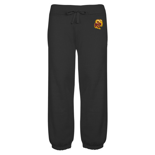  ENZA Womens Black Banded Fleece Capri - Mascot