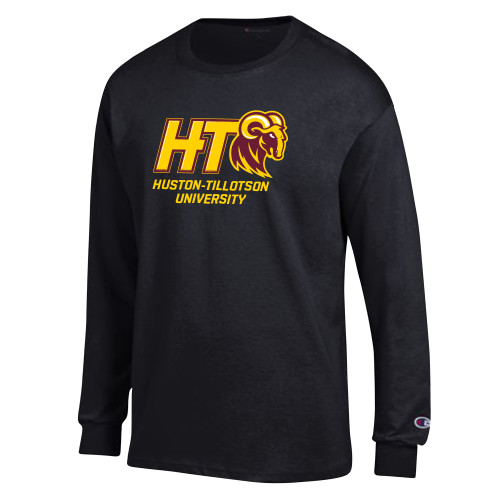  Champion Black Long Sleeve T Shirt - H-T University