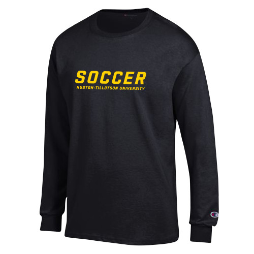  Champion Black Long Sleeve T Shirt - Soccer