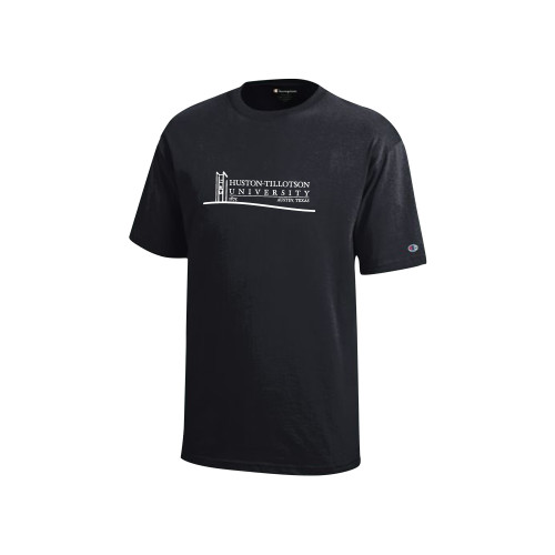  Champion Youth Black Short Sleeve Tee - Institutional Mark
