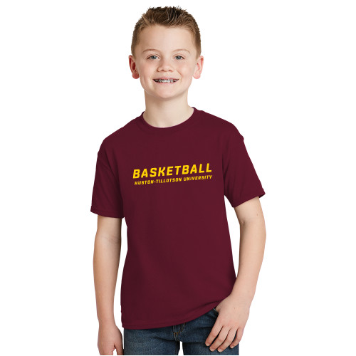  Youth Maroon T Shirt - Basketball