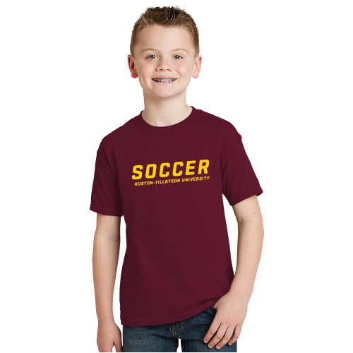  Youth Maroon T Shirt - Soccer