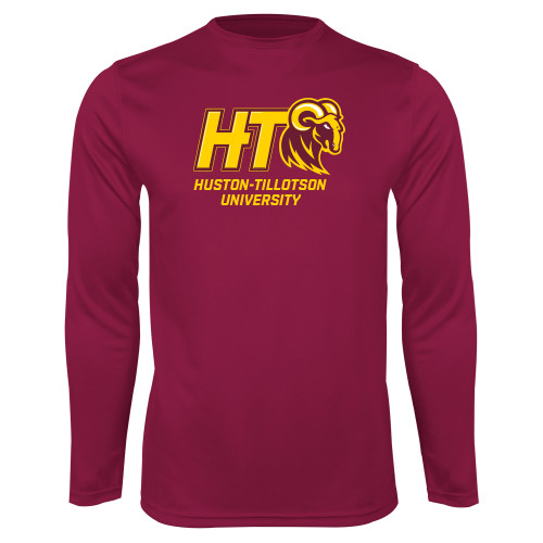  Maroon Performance Long Sleeve Shirt - H-T University