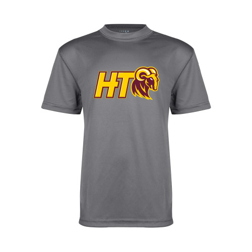  Youth Performance Grey Concrete Tee - Primary Athletic Mark