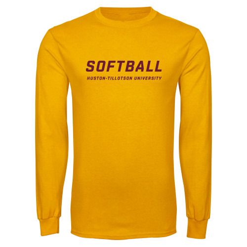  Gold Long Sleeve T Shirt - Softball