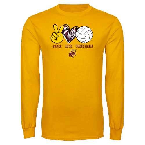  Gold Long Sleeve T Shirt - RAMS Volleyball