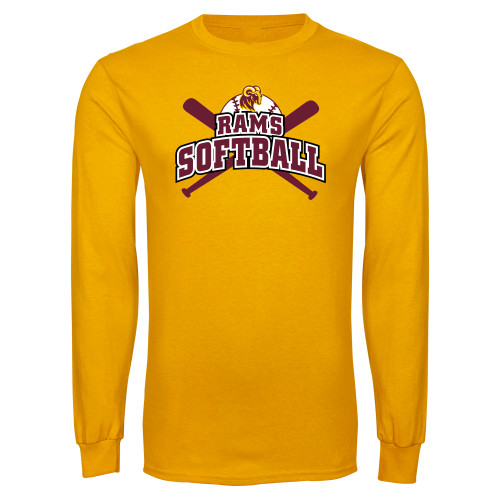  Gold Long Sleeve T Shirt - RAMS Softball