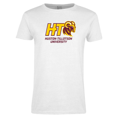  Womens White Short Sleeve Tee - H-T University