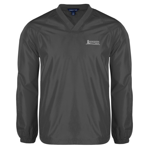  Charcoal V Neck Raglan Windshirt - Institutional Mark