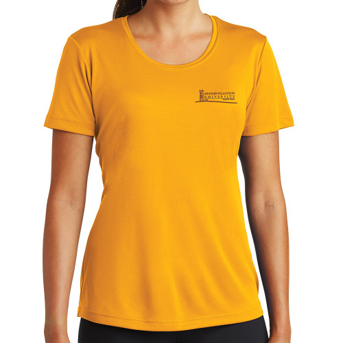  Womens Gold Performance Short Sleeve Tee - Institutional Mark