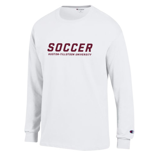  Champion White Long Sleeve T Shirt - Soccer