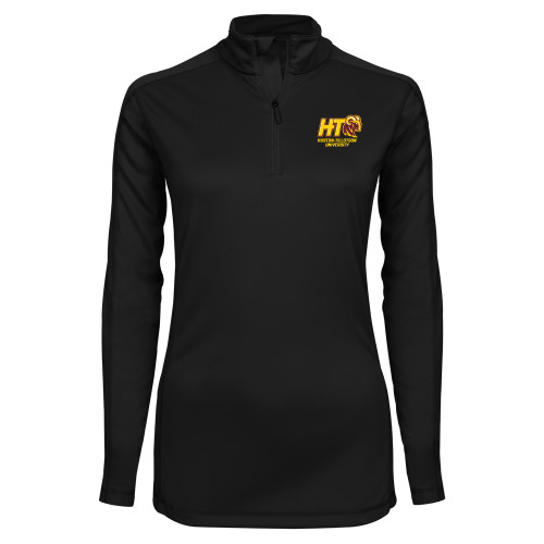  Syntrel Womens Black Interlock 1/4 Zip - H-T University