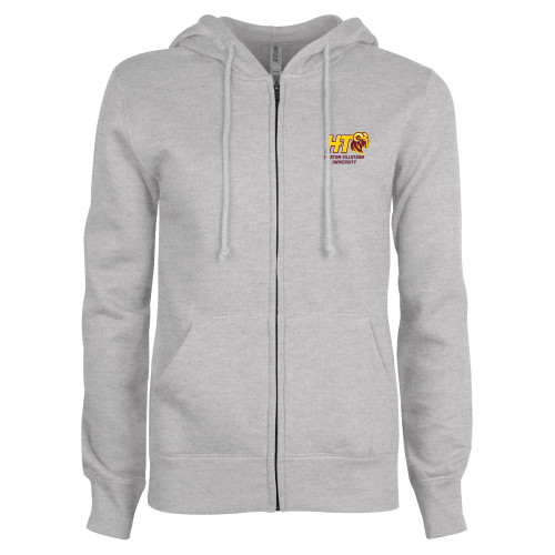  ENZA Womens Grey Fleece Full Zip Hoodie - H-T University
