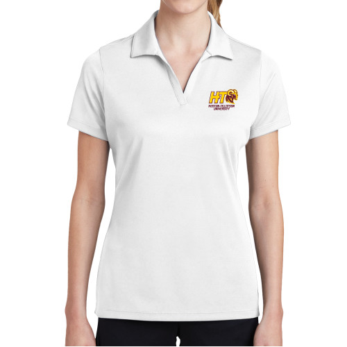  Womens White Dry Mesh Polo - H-T University