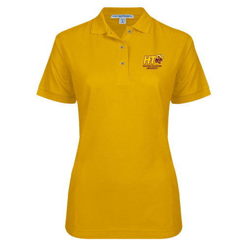  Womens Silk Touch Gold Pique Polo - H-T University