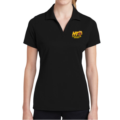  Womens Black Dry Mesh Polo - H-T University