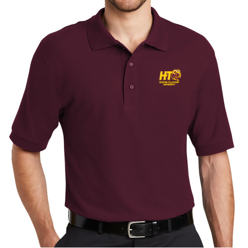  Maroon Silk Touch Polo - H-T University