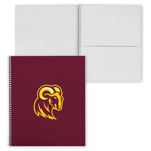  College Spiral Notebook w/Clear Coil - Mascot