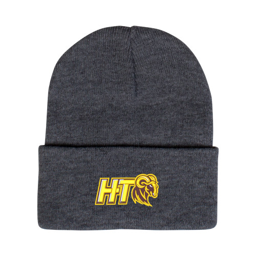  Grey Knit Beanie w/Cuff - Primary Athletic Mark