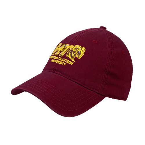  Maroon Unstructured Adjustable Low Profile Hat - H-T University