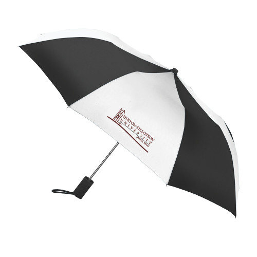  42 Inch Slim Stick Black/White Umbrella - Institutional Mark