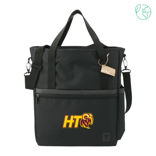  Tranzip Black Recycled Computer Tote - Primary Athletic Mark
