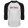 Thumbnail image for  White/Black Raglan Baseball T Shirt