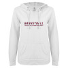 Thumbnail image for  ENZA Womens White V Notch Raw Edge Fleece Hoodie