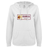 Thumbnail image for  ENZA Womens White V Notch Raw Edge Fleece Hoodie