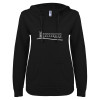 Thumbnail image for  ENZA Womens Black V Notch Raw Edge Fleece Hoodie