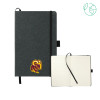 Thumbnail image for  5.5 x 8.5 Black FSC Mix Recycled Leather Bound Journal