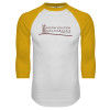 Thumbnail image for  White/Gold Raglan Baseball T Shirt