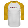 Thumbnail image for  White/Gold Raglan Baseball T Shirt