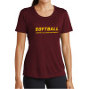 Thumbnail image for  Womens Maroon Performance Short Sleeve Tee