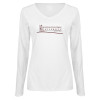 Thumbnail image for  Womens White Long Sleeve V Neck Tee