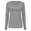 Thumbnail image for  Womens Grey Long Sleeve V Neck Tee 