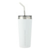 Thumbnail image for  Faye White Vacuum Tumbler w/ Stainless Steel Straw 20 oz