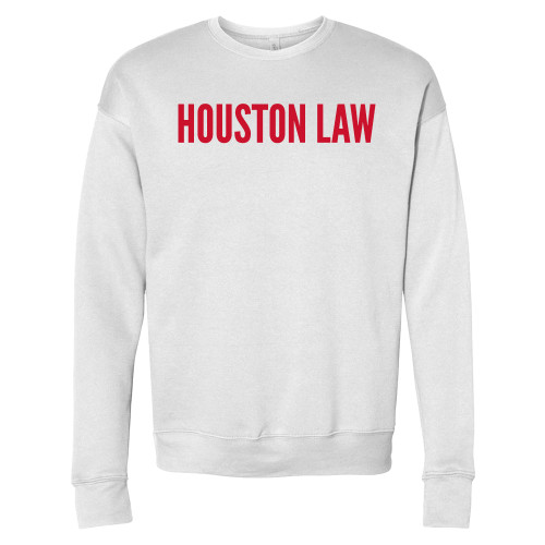Univ of Houston Bella + Canvas White Fleece Crew