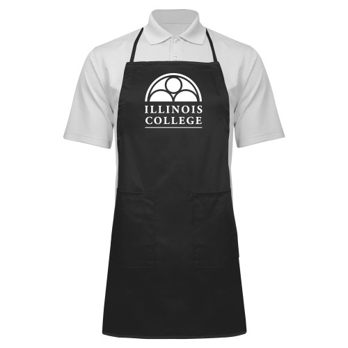  Full Length Black Apron - Collegiate Logo Vertical