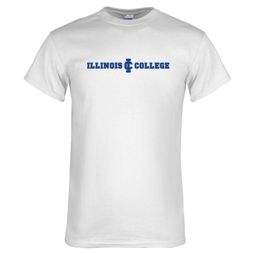  White T Shirt - Long Athletic Logo