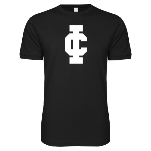  Next Level Black SoftStyle T Shirt - IC Athletic Logo